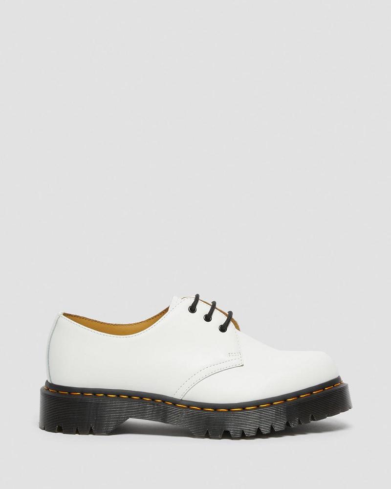 Dr Martens 1461 Bex Smooth Læder Oxford Sko Dame Hvide | DK 342OKI